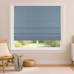 Custom 100% Blackout Roman Curtains - Sleep Enhancement