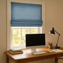 100% Blackout Custom Roman Shades- Cordless Safety Design