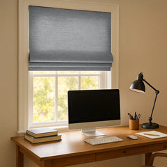 100% Blackout Custom Roman Shades- Cordless Safety Design