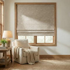 Custom 100% Blackout Textured Roman Shades
