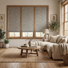 Custom 100% Blackout Cordless Beige Gary Roman Shades-DRAPERYUSA