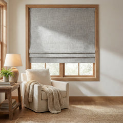 Custom 100% Blackout Textured Roman Shades