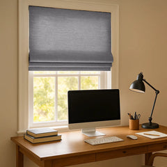 100% Blackout Custom Roman Shades- Cordless Safety Design