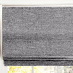 Custom 100% Blackout Textured Roman Shades
