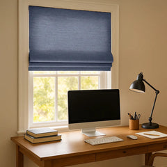 100% Blackout Custom Roman Shades- Cordless Safety Design
