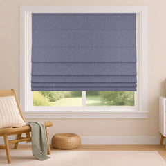 Custom 100% Blackout Roman Curtains - Sleep Enhancement