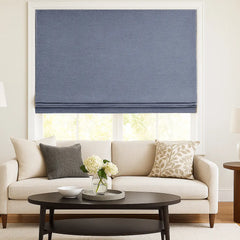Custom 100% Blackout Textured Roman Shades