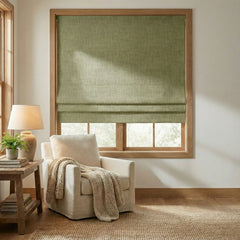 Custom 100% Blackout Textured Roman Shades