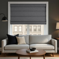 100% Blackout Roman Blinds Custom - Zero Light Penetration