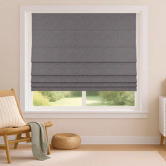 Custom 100% Blackout Roman Curtains - Sleep Enhancement