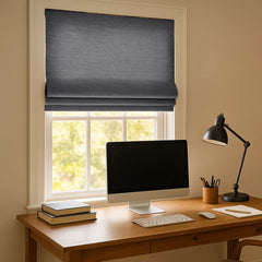 100% Blackout Custom Roman Shades- Cordless Safety Design