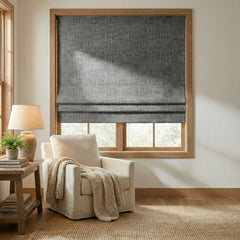 Custom 100% Blackout Textured Roman Shades