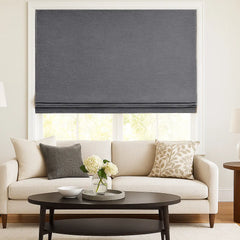 Custom 100% Blackout Textured Roman Shades