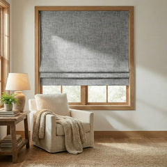 Custom 100% Blackout Textured Roman Shades