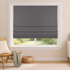 Custom 100% Blackout Roman Curtains - Sleep Enhancement