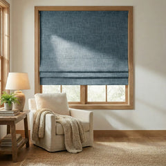 Custom 100% Blackout Textured Roman Shades