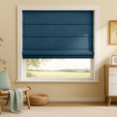 Custom 100% Blackout Cordless Roman Shades