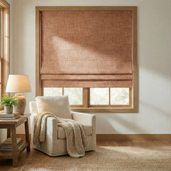 Custom 100% Blackout Textured Roman Shades