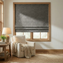 Custom 100% Blackout Textured Roman Shades