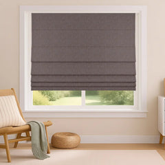 Custom 100% Blackout Roman Curtains - Sleep Enhancement