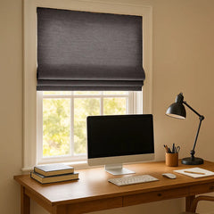 100% Blackout Custom Roman Shades- Cordless Safety Design