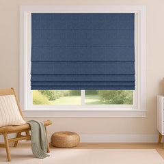 Custom 100% Blackout Roman Curtains - Sleep Enhancement