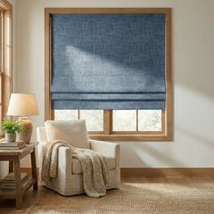 Custom 100% Blackout Textured Roman Shades