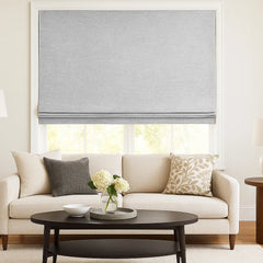 Custom 100% Blackout Textured Roman Shades