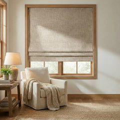 Custom 100% Blackout Textured Roman Shades