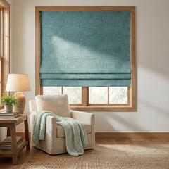 Custom 100% Blackout Textured Roman Shades