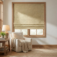 Custom 100% Blackout Textured Roman Shades