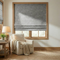 Custom 100% Blackout Textured Roman Shades