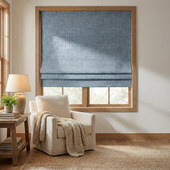 Custom 100% Blackout Textured Roman Shades