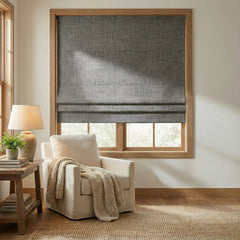 Custom 100% Blackout Textured Roman Shades