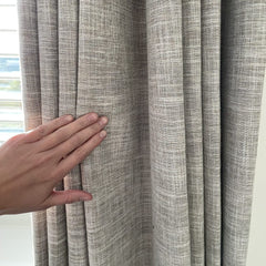 100% Blackout Linen Curtain Custom 900GSM Heavy Weight Noise Reduction